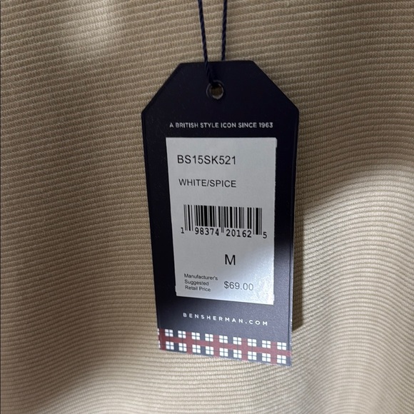 BNWT BEN SHERMAN MEDIUM Men's Tan KNIT Shirt - Picture 3 of 5